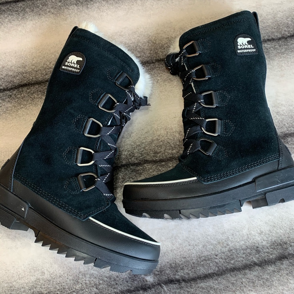 { Sorel } Tivoli IV Tall Black Lace Up Boots
